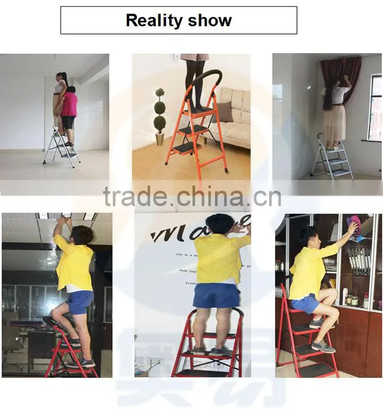AY EN131/GS approved use for roof top tent portable steel ladder colored step ladder