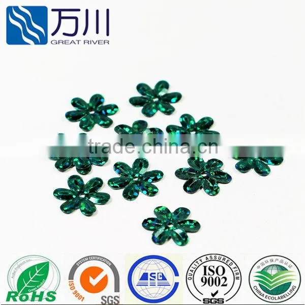 iridescent orange color flower sequins paillette for decoration