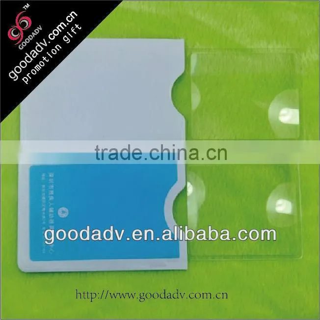 Transparent pvc credit card hand magnifiers glass
