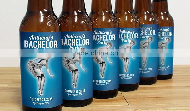 Custom adhesive wine label ,wine bottle label size