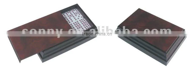 Luxury Domino Wooden Box for Double Nine Dominoes