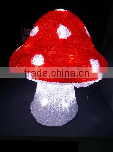 3D acrylic mushroom motif LED christmas light