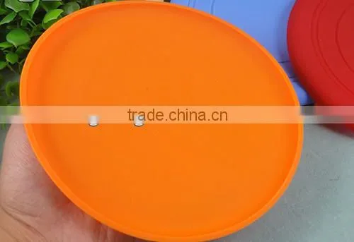 2014 Hot selling soft rubber dog toy silicon dog frisbee