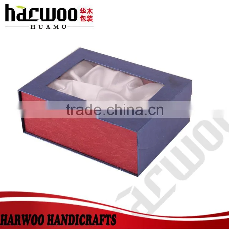 New design paper perfume packing boxes with clear lid