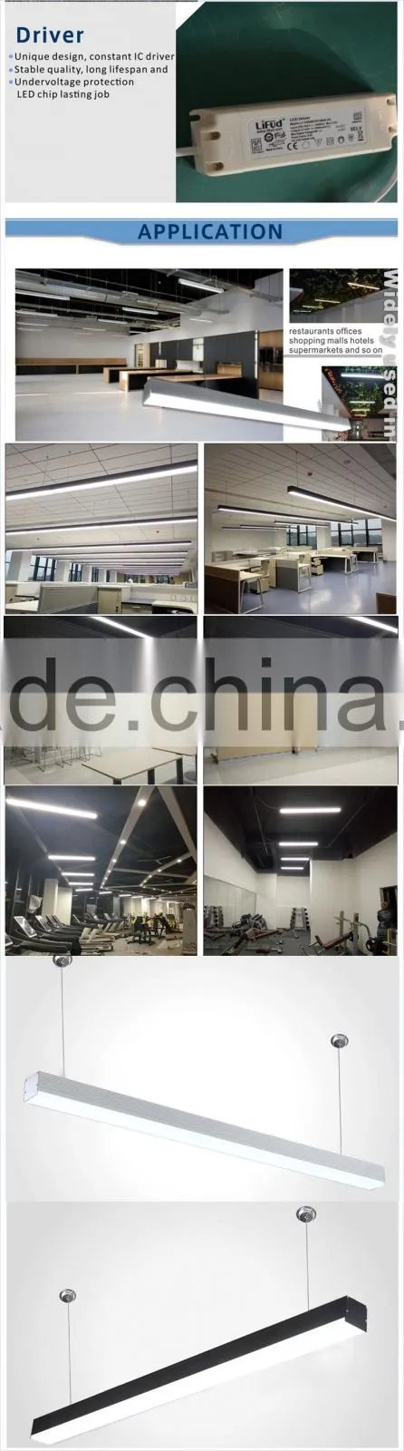 2016 best new product white&warm white LED linear light 0.6m/1.2m/1.5m
