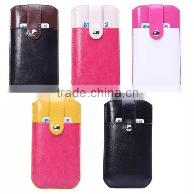 PU material plastic pouch bag, compatible brand apple i phone 6