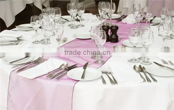 Wedding Decor Supplies Banquet Organza Table Cover Overlay Runners for Wedding Party Table Decoration