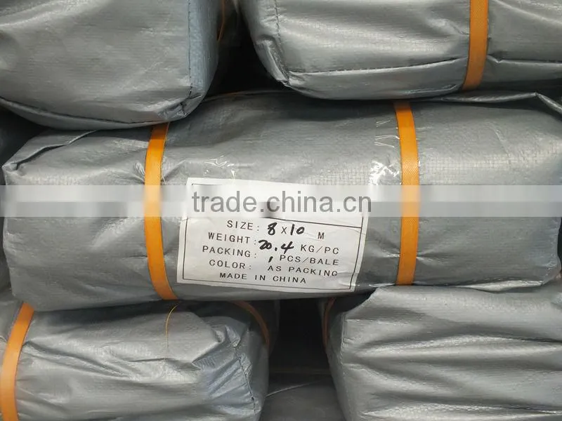 Double Silver Poly Tarp Waterproof Plastic Tarps Direct Sheet Manufacturer Truck Tarpaulin Covers