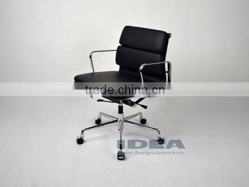 Replica Charles Low back desk chair- Black Color Genuine Leather