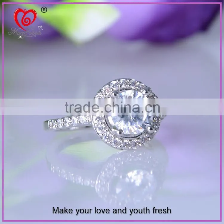 wholesale sterling silver ring engagement size 5 6 7 8 9 10 6MM ring engagement