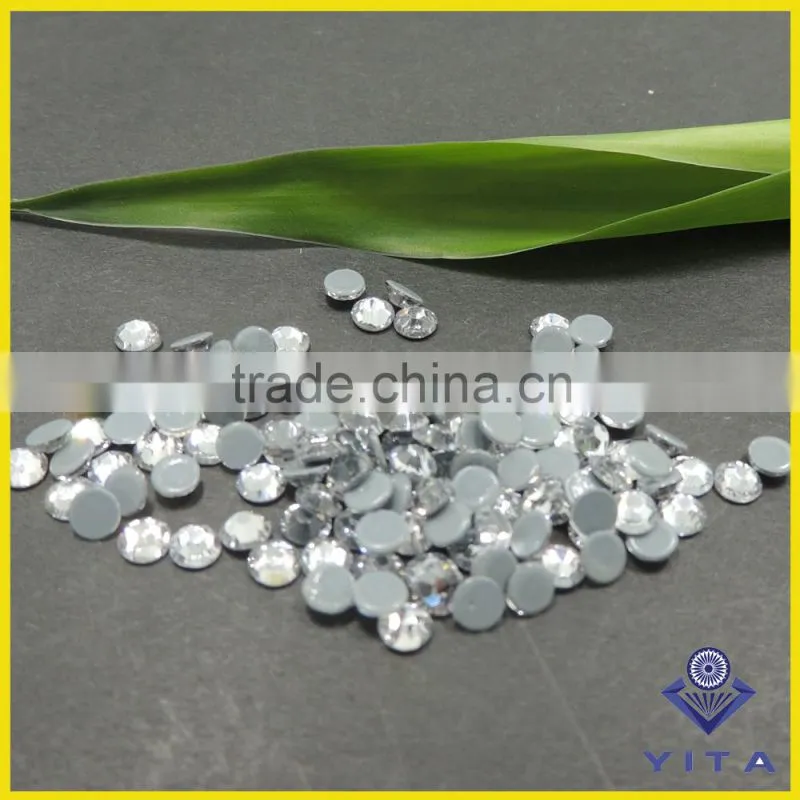 Hight quality SS30 SS34 White glass crystal hotfix flat back rhinestone made in China