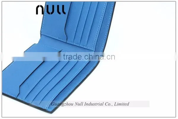 Big capacity factory blue color leather magic wallet for men
