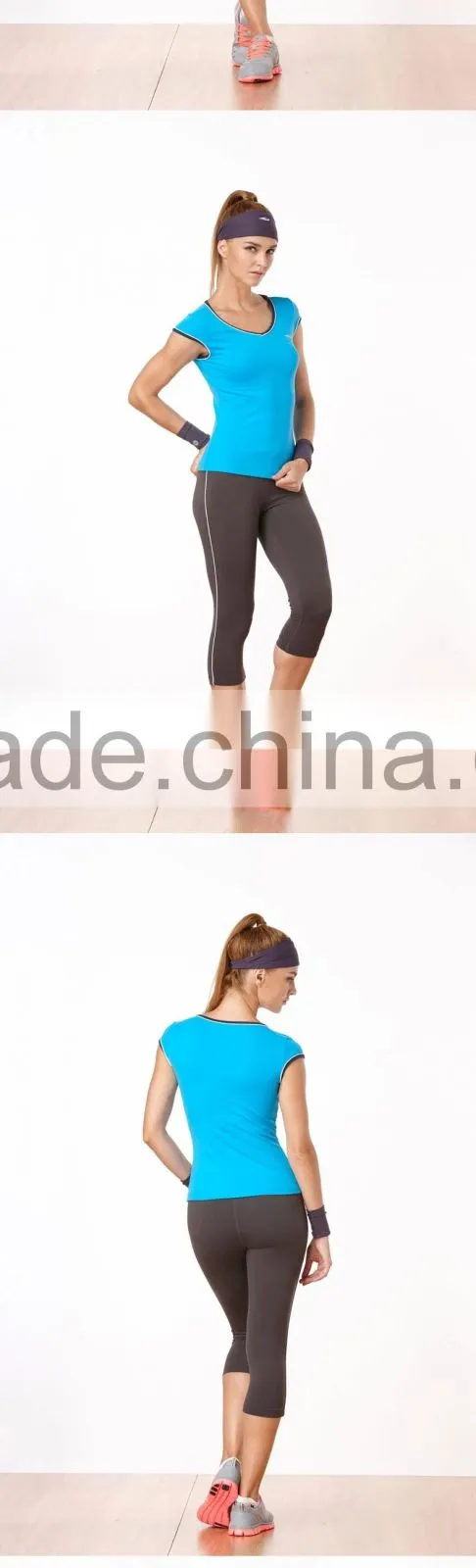 Custom 92% Supplex 8% Lycra Dri Fit Fitness Shirts for Women Wholesale