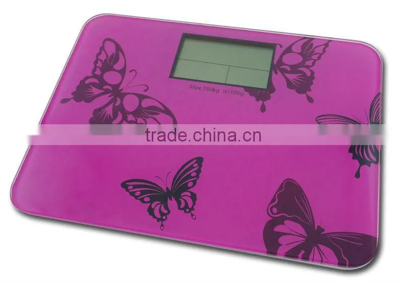 digital bathroom scale with large LCD display