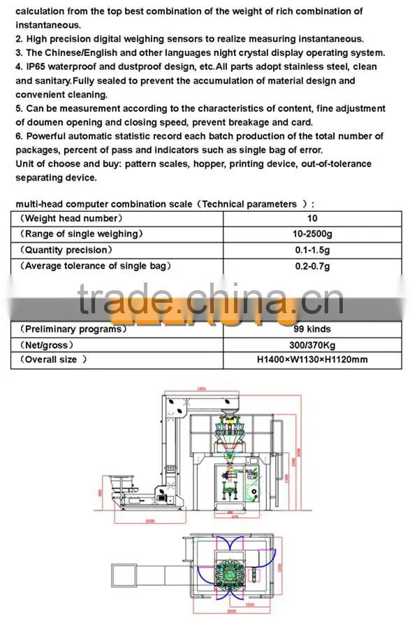 automatic weighting packing machine