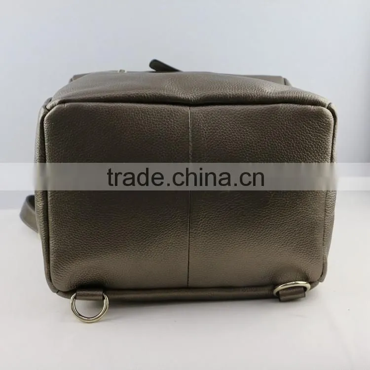 Trendy fashion designer new style ladies multifunction genuine leather backpack