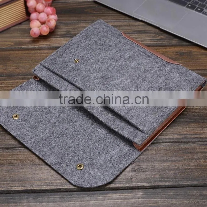 2016 new style tablet bag fashion lady pad bag high quality felt computer bag