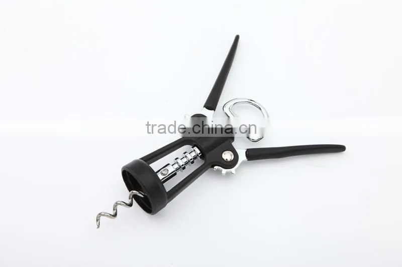 black new zinc alloy champagne opener red wine opener
