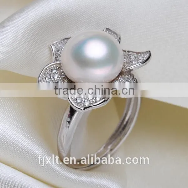 925 sterling silver zircon natural freshwater pearl jewelry set
