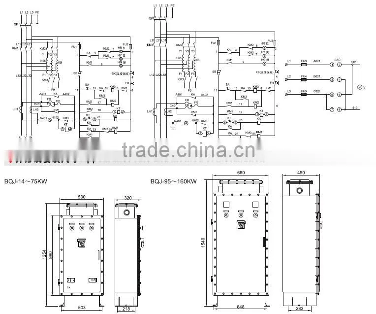 BQJ explosion proof auto-decompression starter solid sheet steel