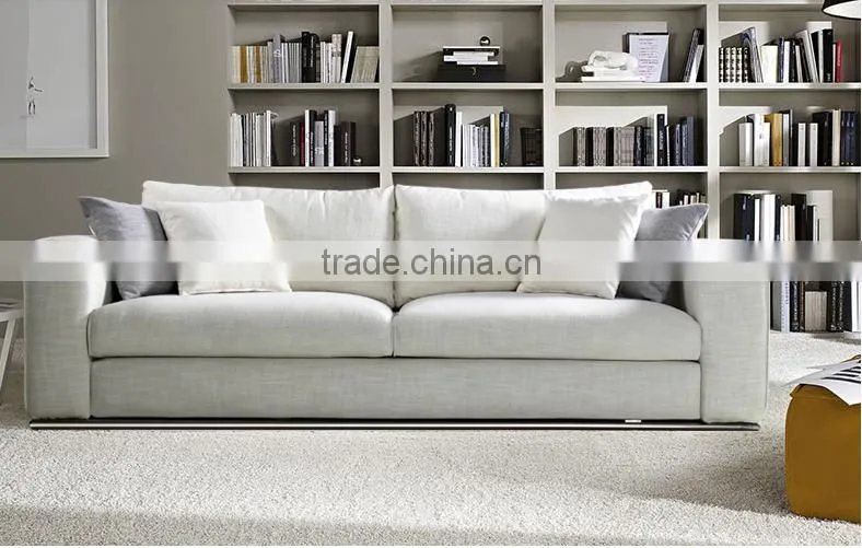 Milan Fashion Simple and Fashion Fabric Solid wood High Quality Feather Sofa