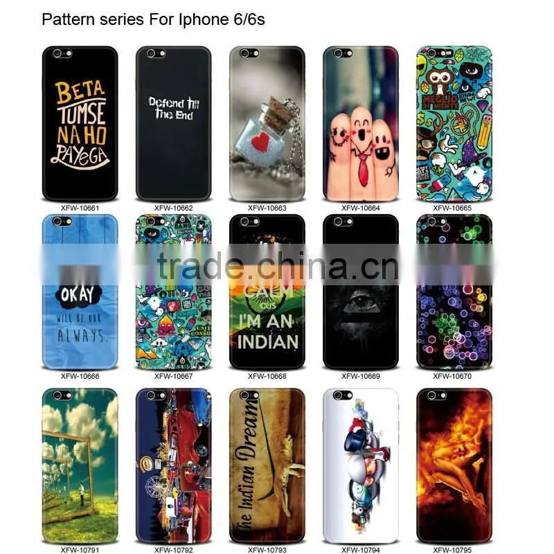 Print Pattern Soft TPU / Hard PC Phone Case Cover For iphone 6s Mobile Covers