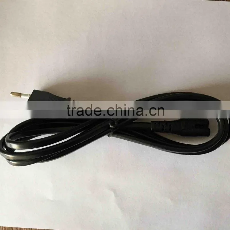 VDE Approved EU power lead 2x0.5 pure copper H03VVH2-F