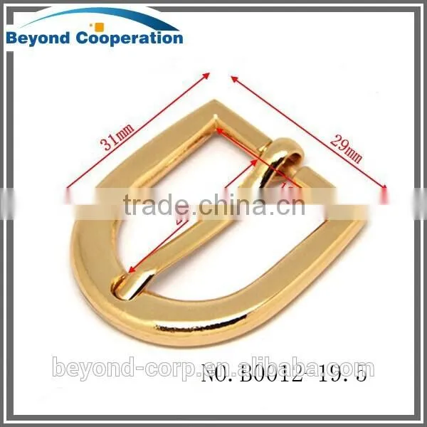 bent pin buckle real gold finished pin buckle curved fashion buckle
