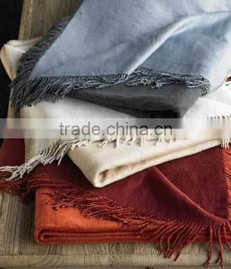 Silk Throw With Fringe Silk Blanket