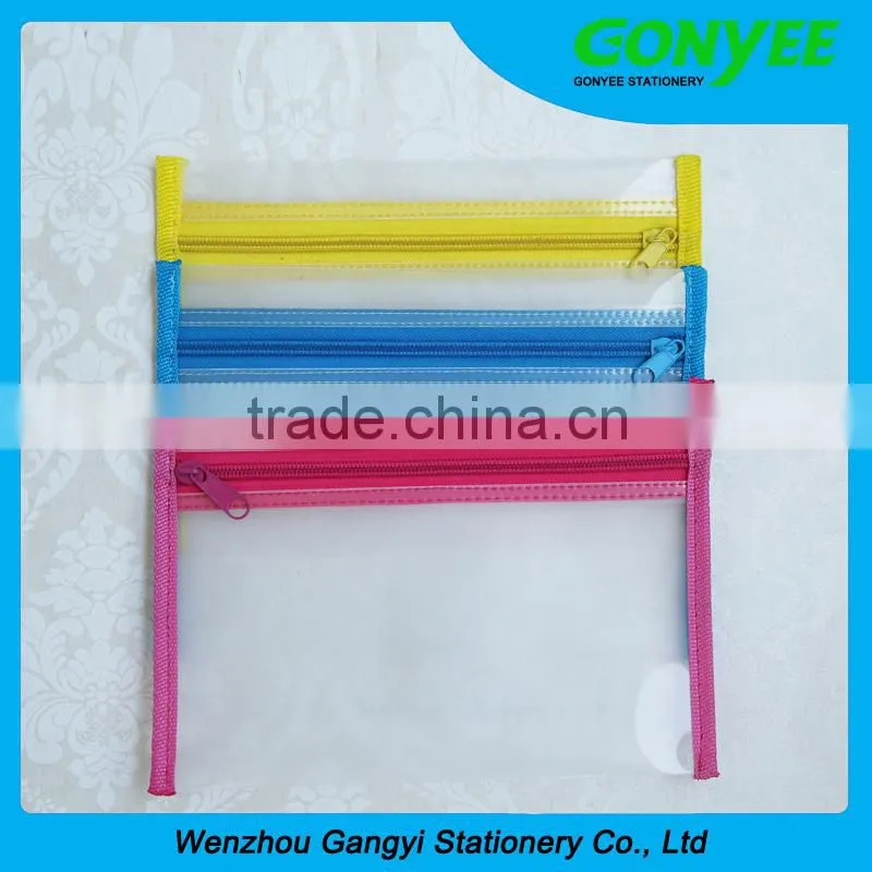 high quality tuff extra strong PVC zip lock bag, document bag, waterproof pen bag