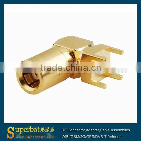 smb thru hole Plug right angle PCB Mount fakra smb antenna connectors