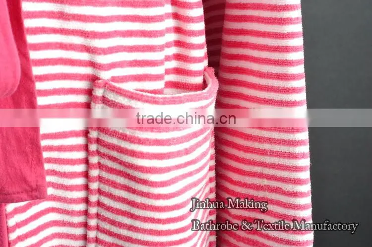 100% cotton cheap velour w Hotel Bathrobe for woman