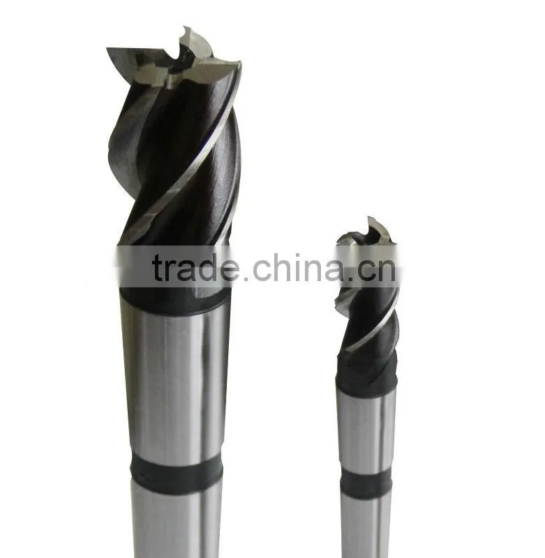 HSS super hard end mill with morse Taper / Straight shank with TiN coated