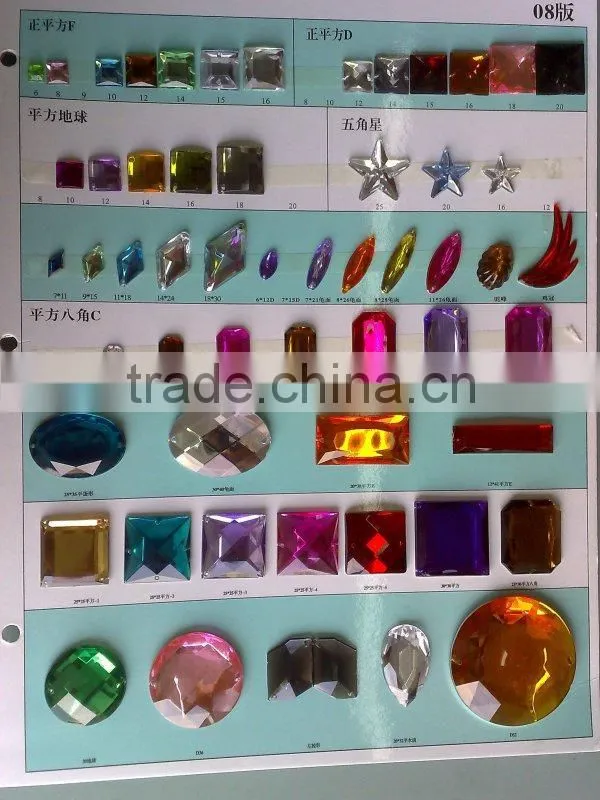 acrylic rhinestone in boat shape