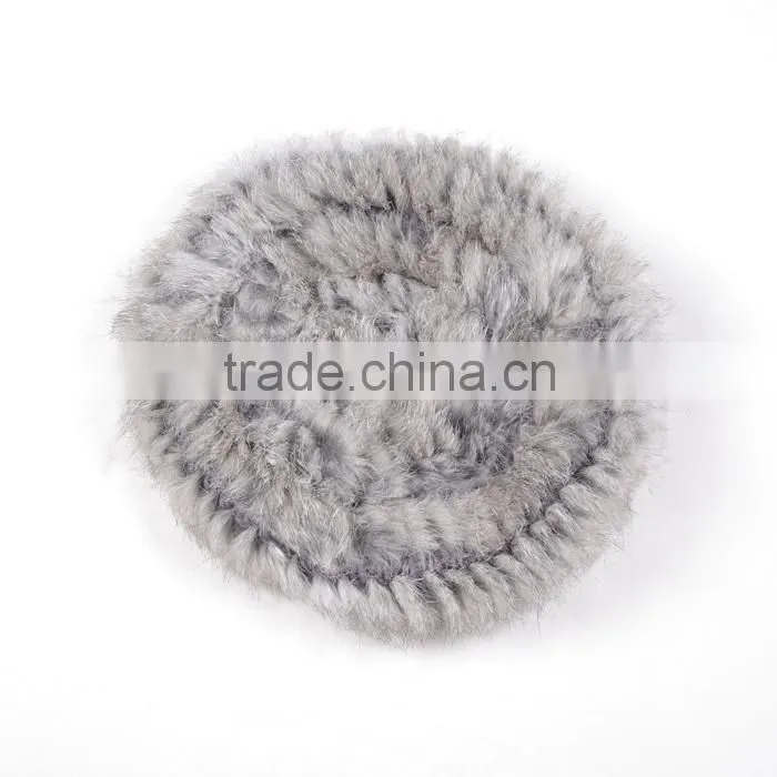Wholesale Price Fashion Knitted Rabbit Fur Hat For Women