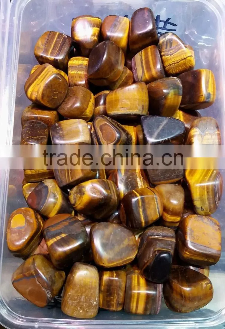 Wholesale Natural Polished tiger eyes tumbled stone crystal macadam for decoration