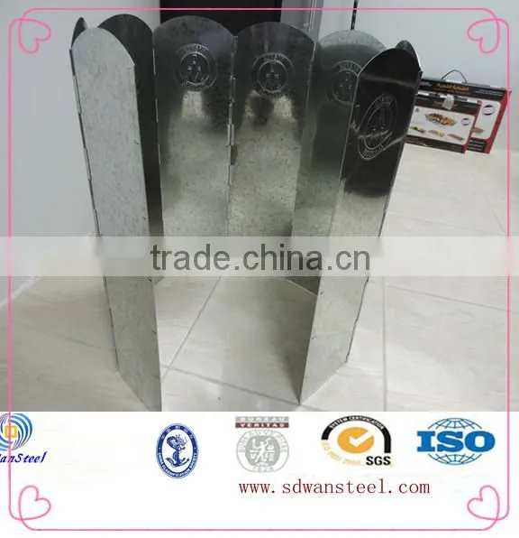 aluminum plate /galvanized steel plate wind deflector screen for picnic