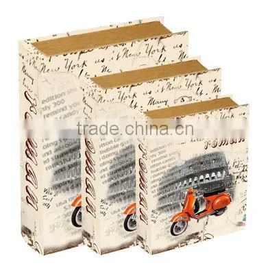Vintage London Style Wooden Book Box