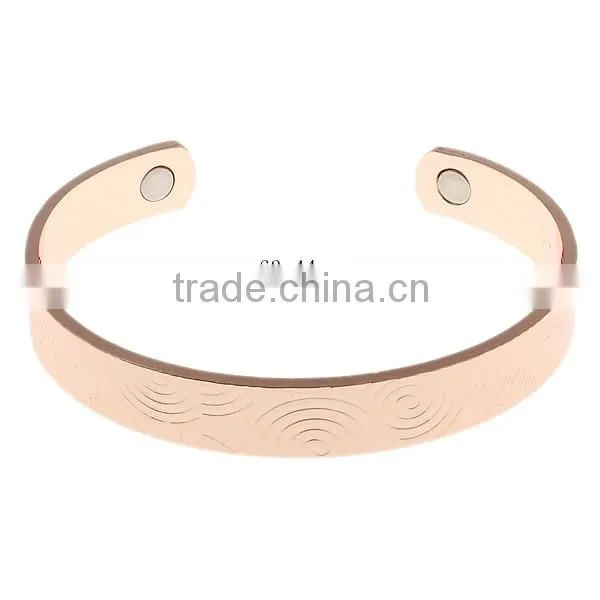 Men's Jewelry Pure Cooper Magnetic Energy Bracelets Bangles Tourmaline Power Therapy Magnets Brass Bangle Jewelry For Men