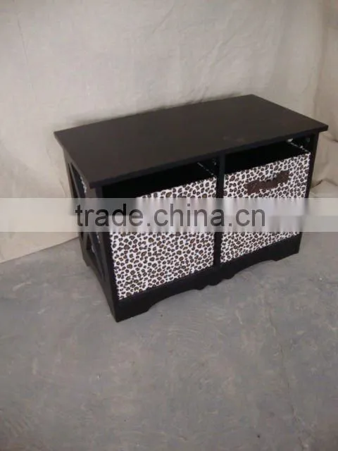 nice Wooden cabinet with willow baskets,home furniture,rattan drawers