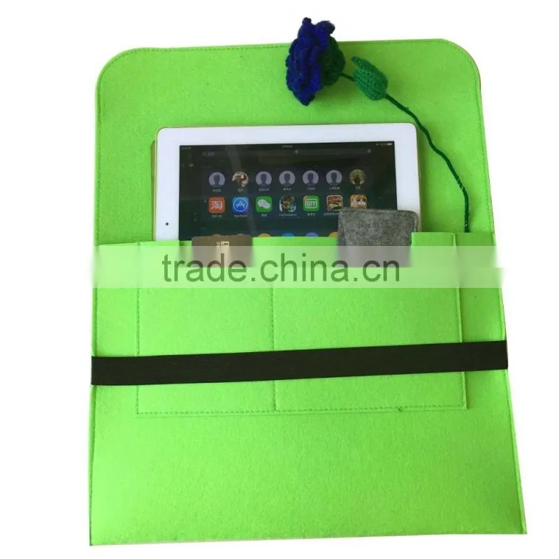 2016 year popular style high quality dark grey felt laptop bag