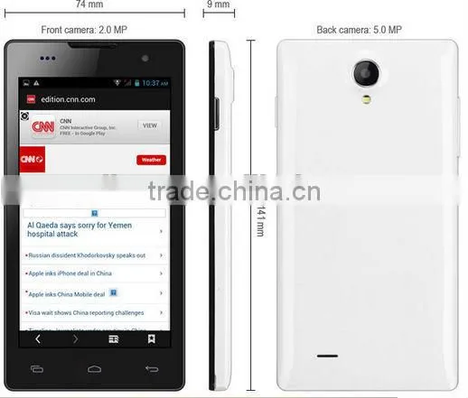 JIAKE JK11 low price mtk6582 quad core 1.3GHz 5.0inch QHD Screen 1GB+4GB 8MP Camera 3G android 4.2 smart phone
