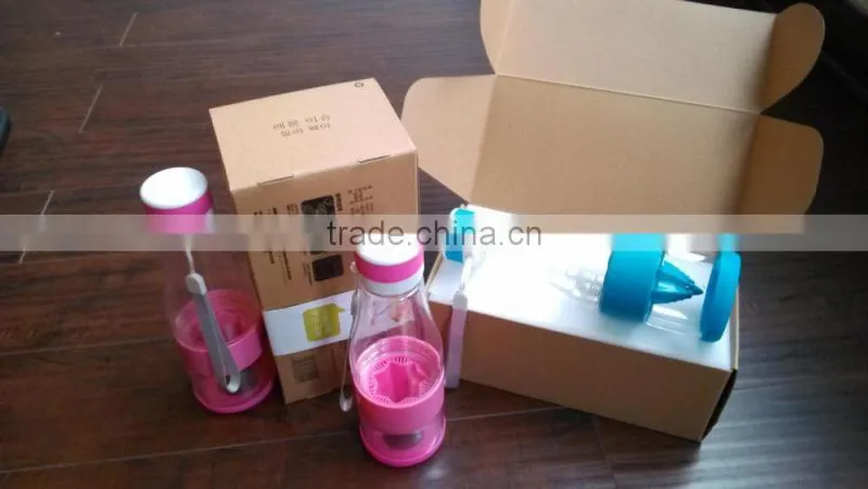 BPA free plastic lemon bottle fruit infusion water bottle health care innovative design plastic bottle