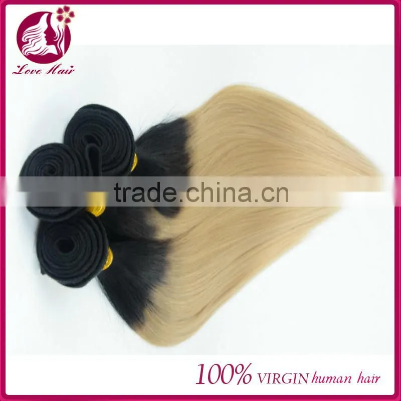 Alibaba express wholesale grade 7a virgin filipino 1b 613 two tone straight human hair weave bundles extension for fashion women