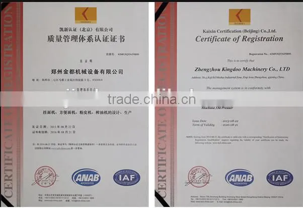 Complete processing line of dry pasta machine