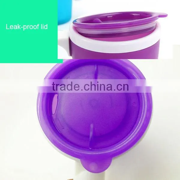 300ml Promotional Gift Double Layer Insulated Plastic Cup with Handle