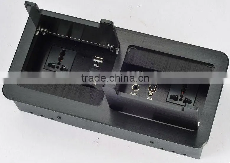 2014 new design brush tabletop socket electrical sockets for office furniture system