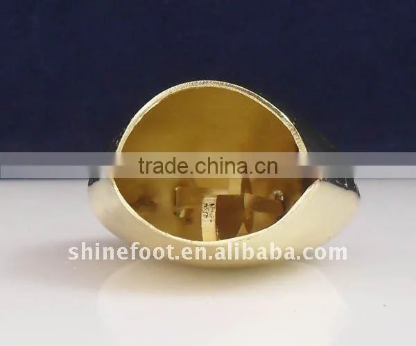 1.8inch mini cowbell A4-C028 in gold color plated with leather strap and keyring as promotional gifts (E165 )
