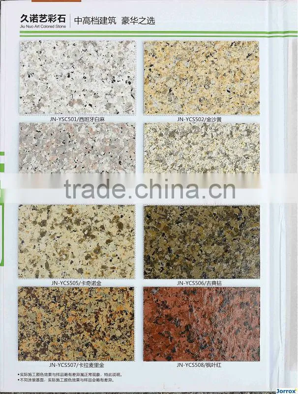 Water repellant granite paint for external wall decoration