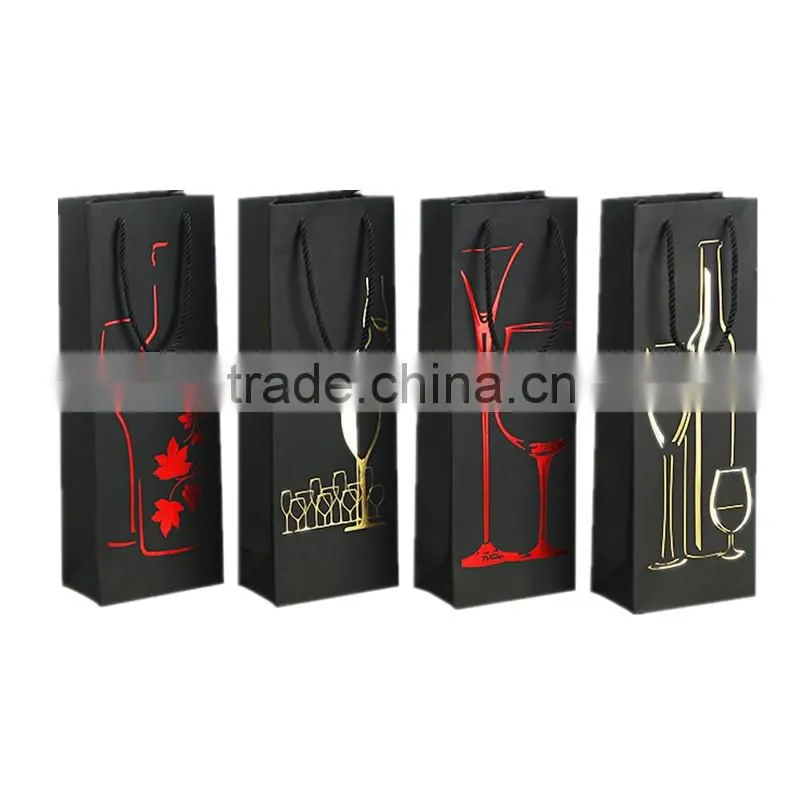 Colorful different types wine paper bag custom design gift paper bag